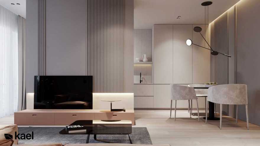 Проект 3к квартиры 90 м2 с вариантами планировки студии - Фото интерьеров-54