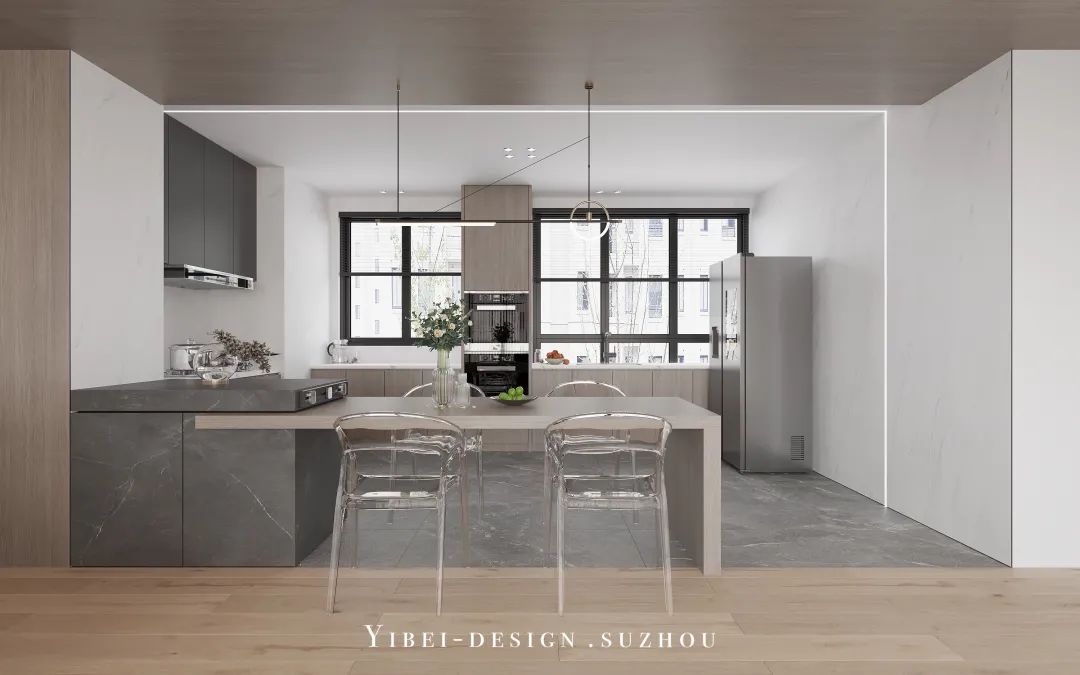 现代简约复式空间设计丨中国苏州丨YIBEI DESIGN-6