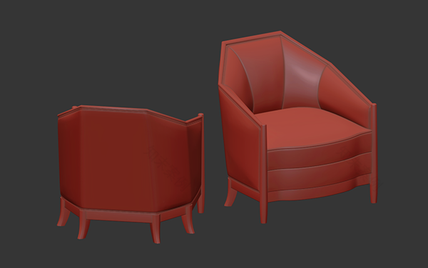 椅子 3D 建模与渲染丨美国-14