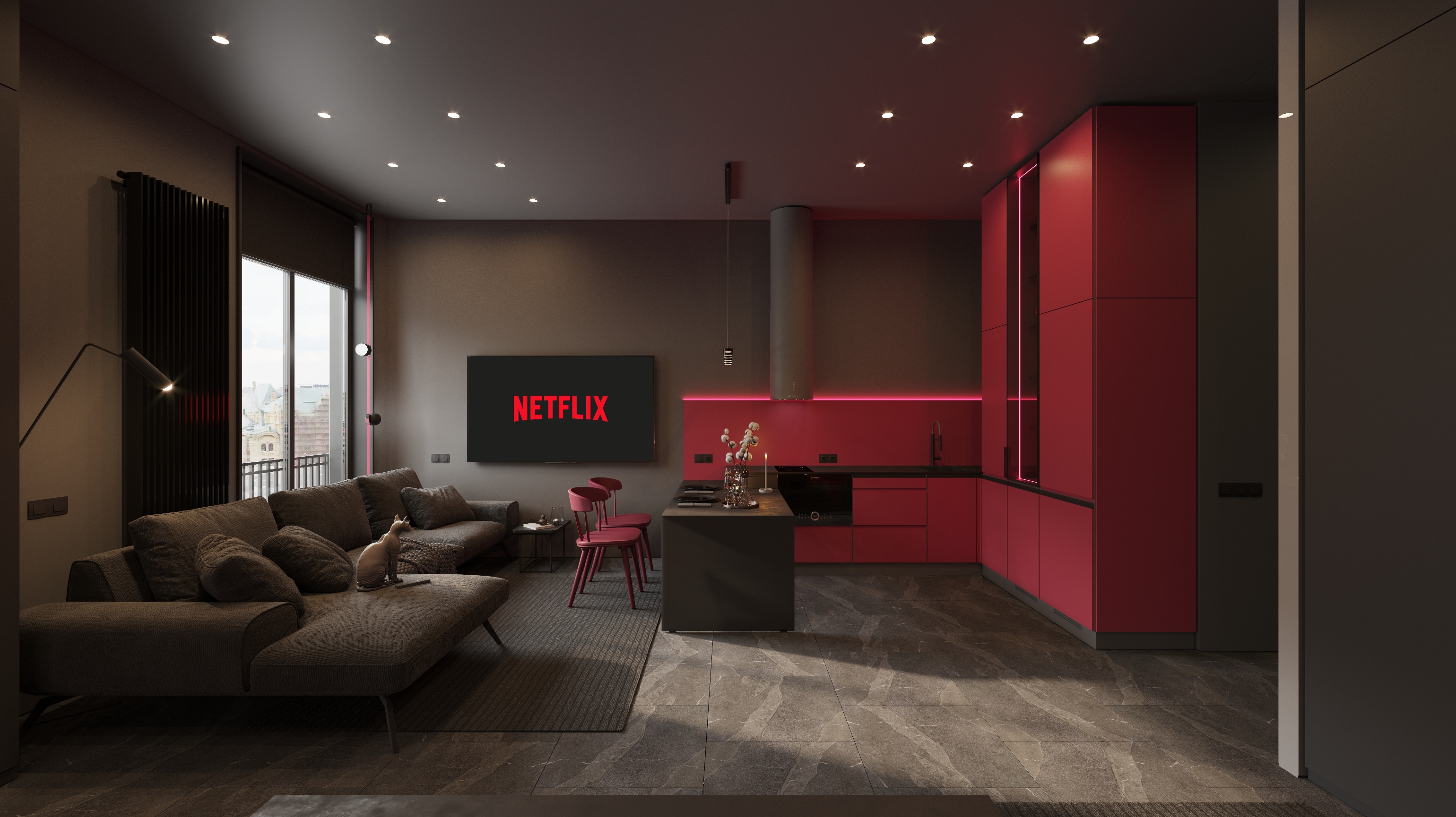 Apartment project RC One House 48. 30 m² #Squid Game-0