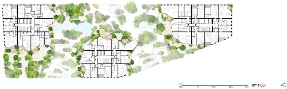 阿姆斯特丹"山谷"综合体 | 绿色与人性并重的建筑奇迹-93