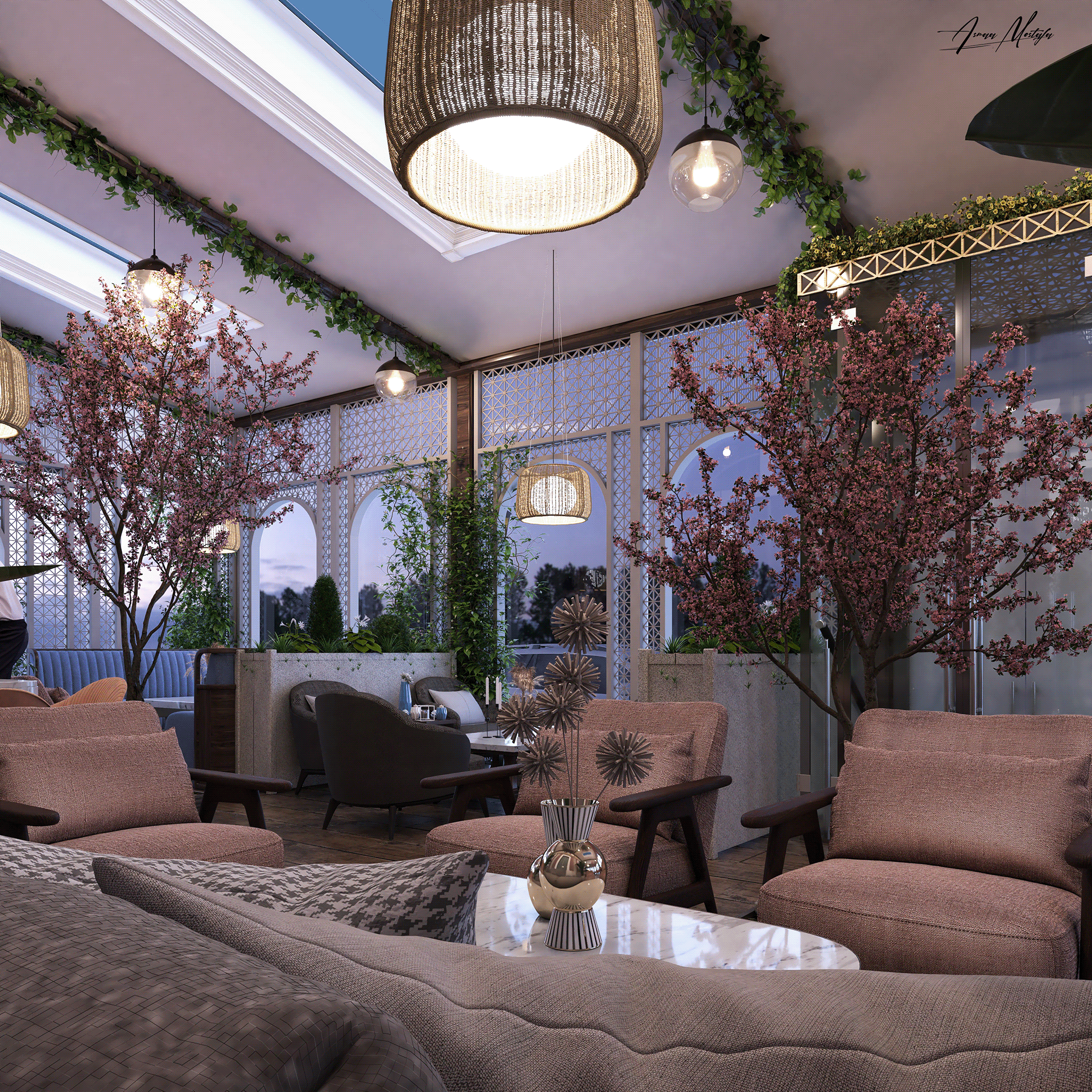 Barraha 酒店露台设计丨卡塔尔多哈丨室内设计师 Asmaa Mostafa-20