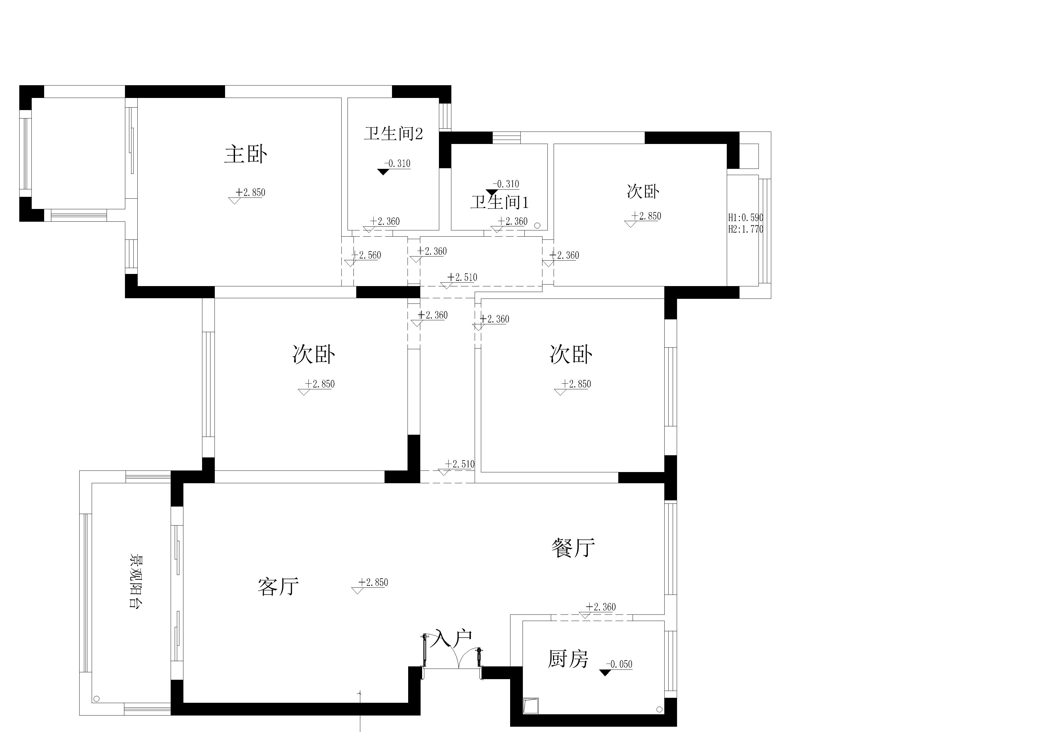 琅樾江山洋房 130㎡美式轻奢风格设计丨重庆兄弟装饰公司-6