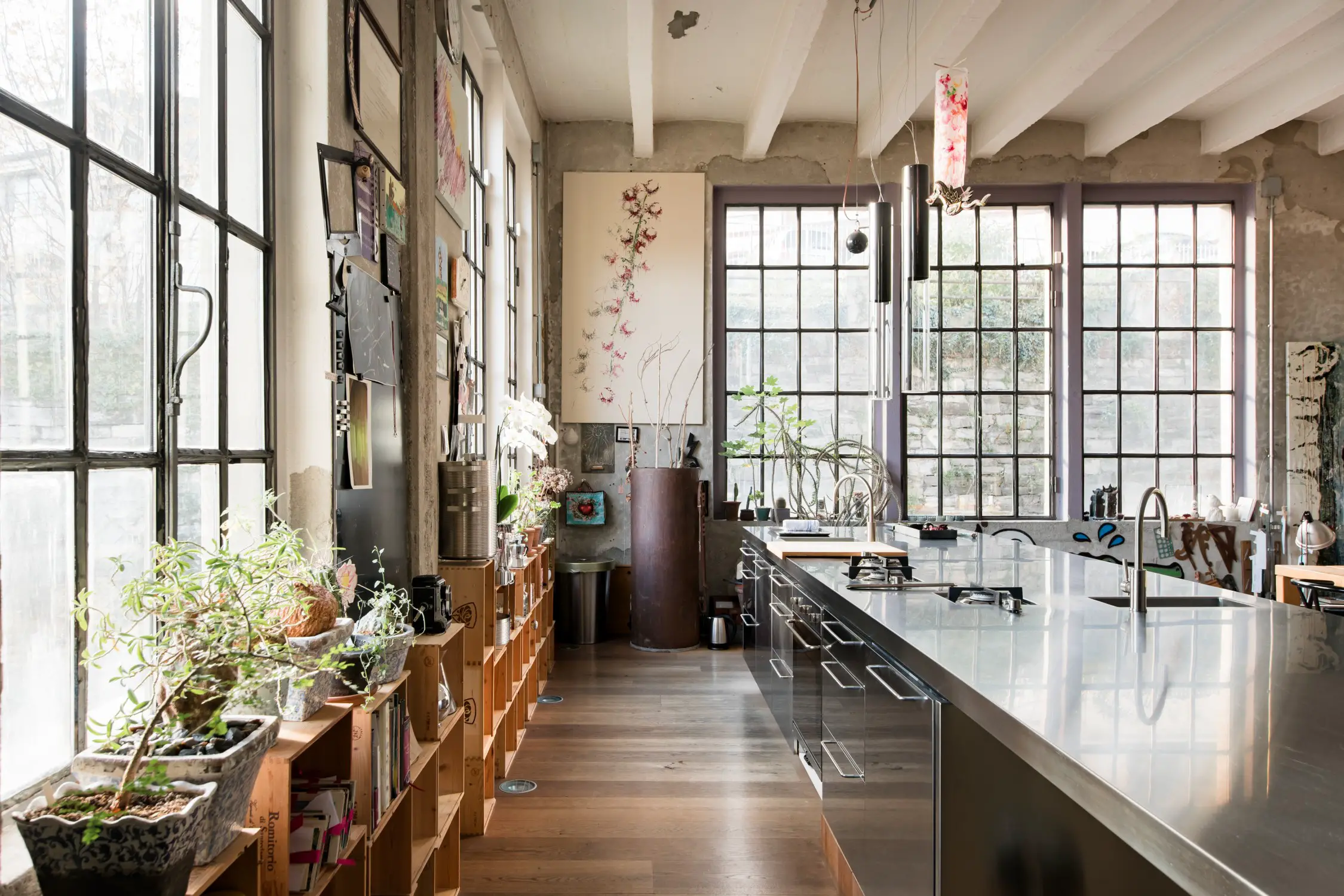 意式工业风 | 艺术家工作室般的 Loft 设计-3