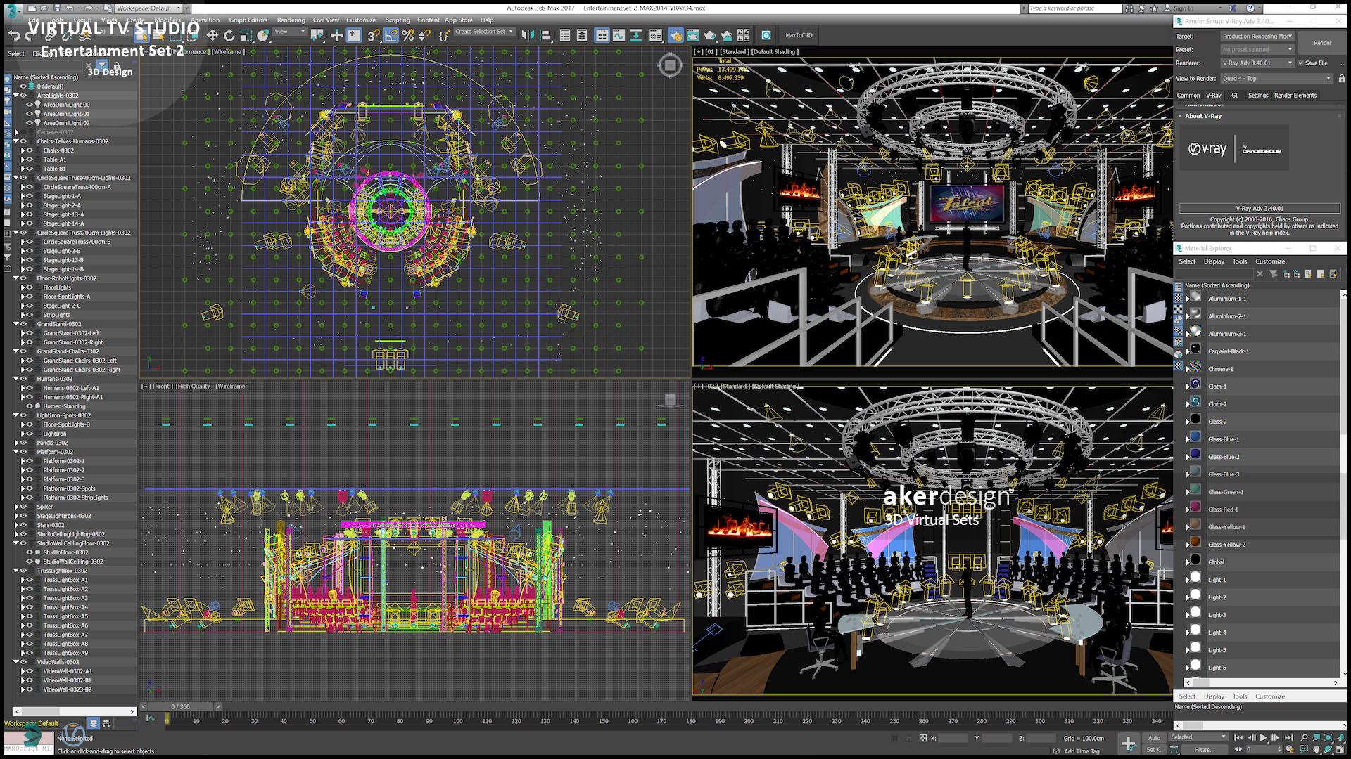 Virtual TV Studio Entertainment Set 2-22