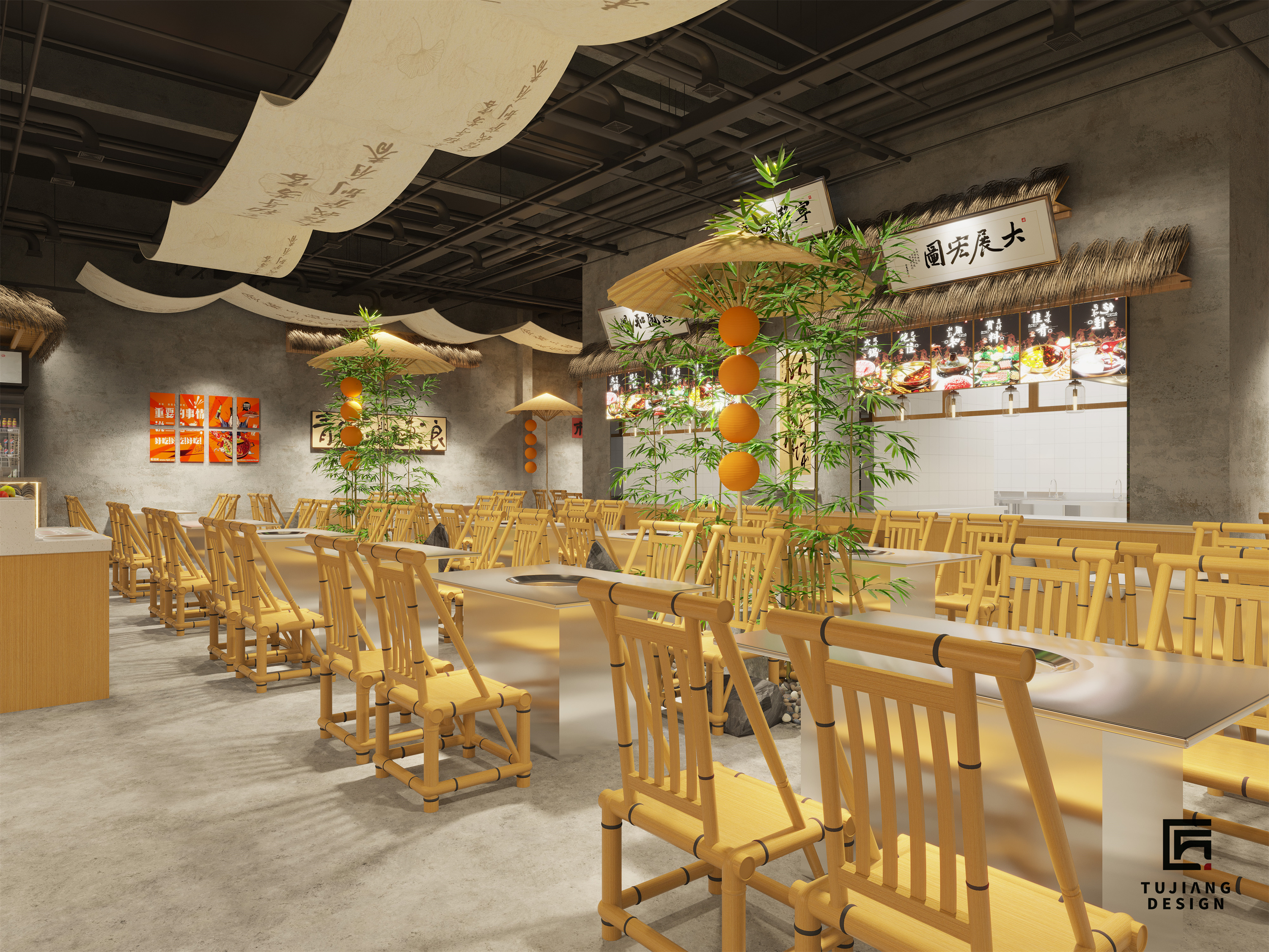 火锅店设计——精致感与烟火气之间的融合-5