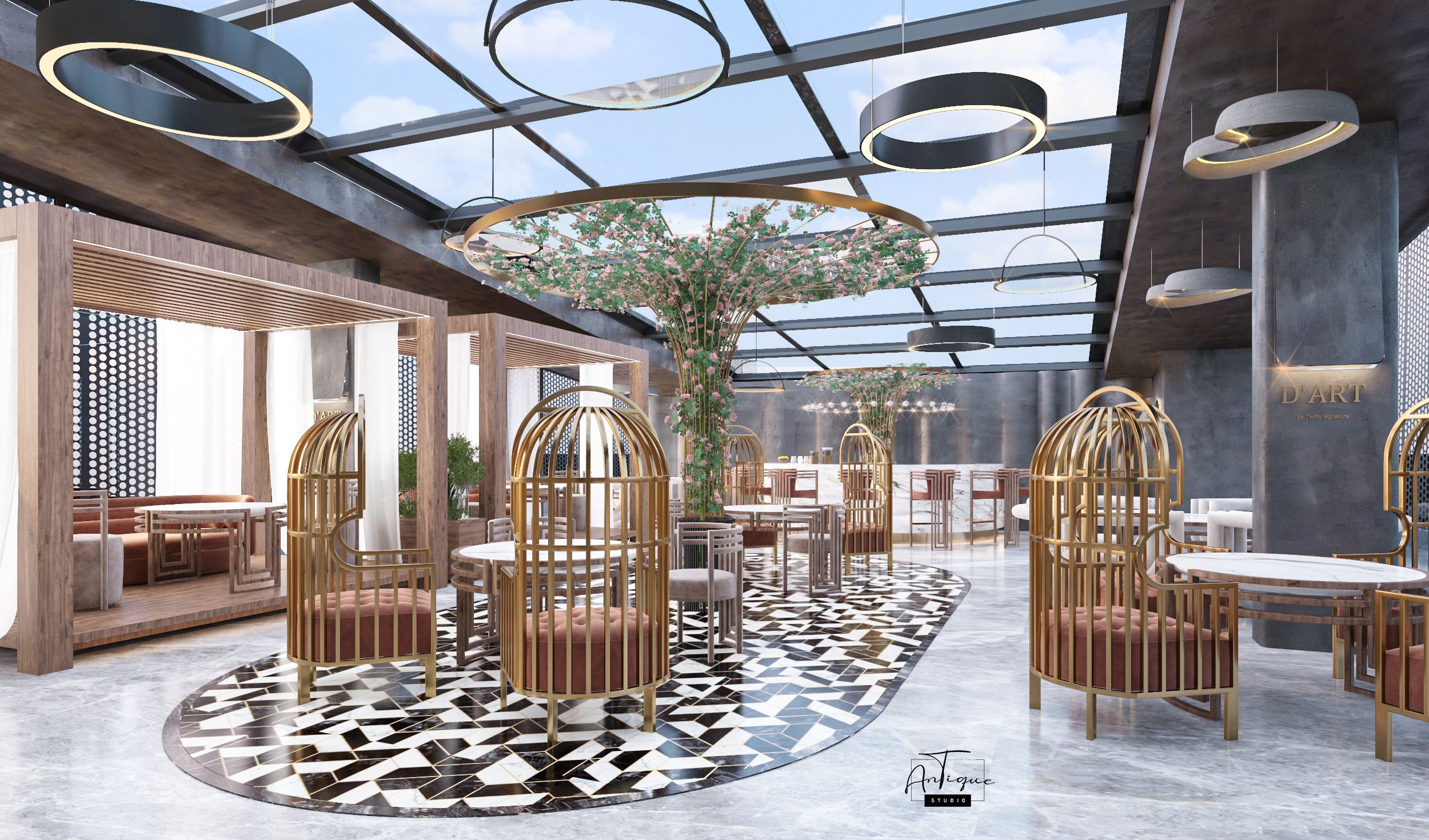 D'ART 餐厅和私人 Twitto 收藏店丨安哥拉丨ANTIQUE Studios-12