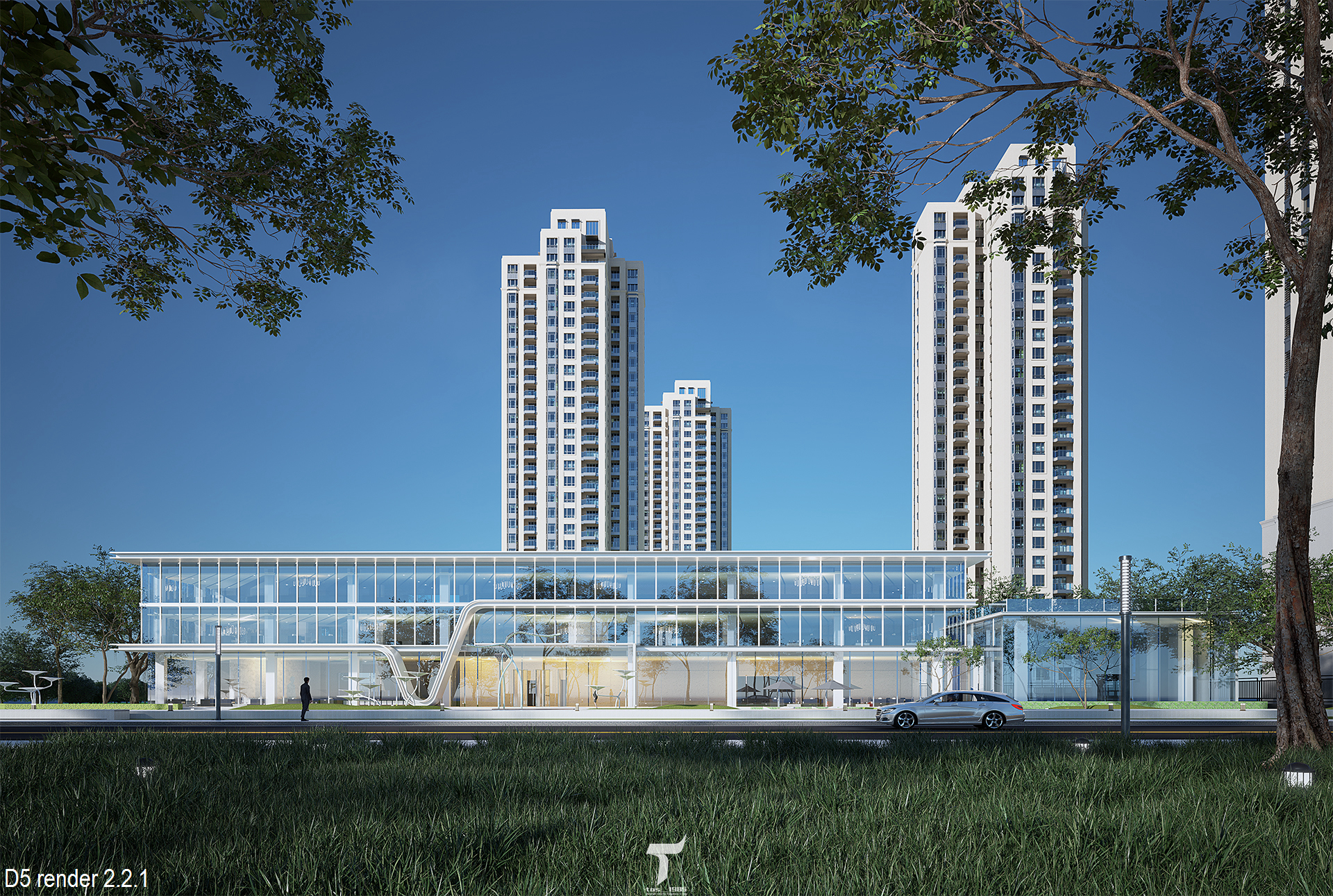 D5渲染器近期室外建筑表现图-1