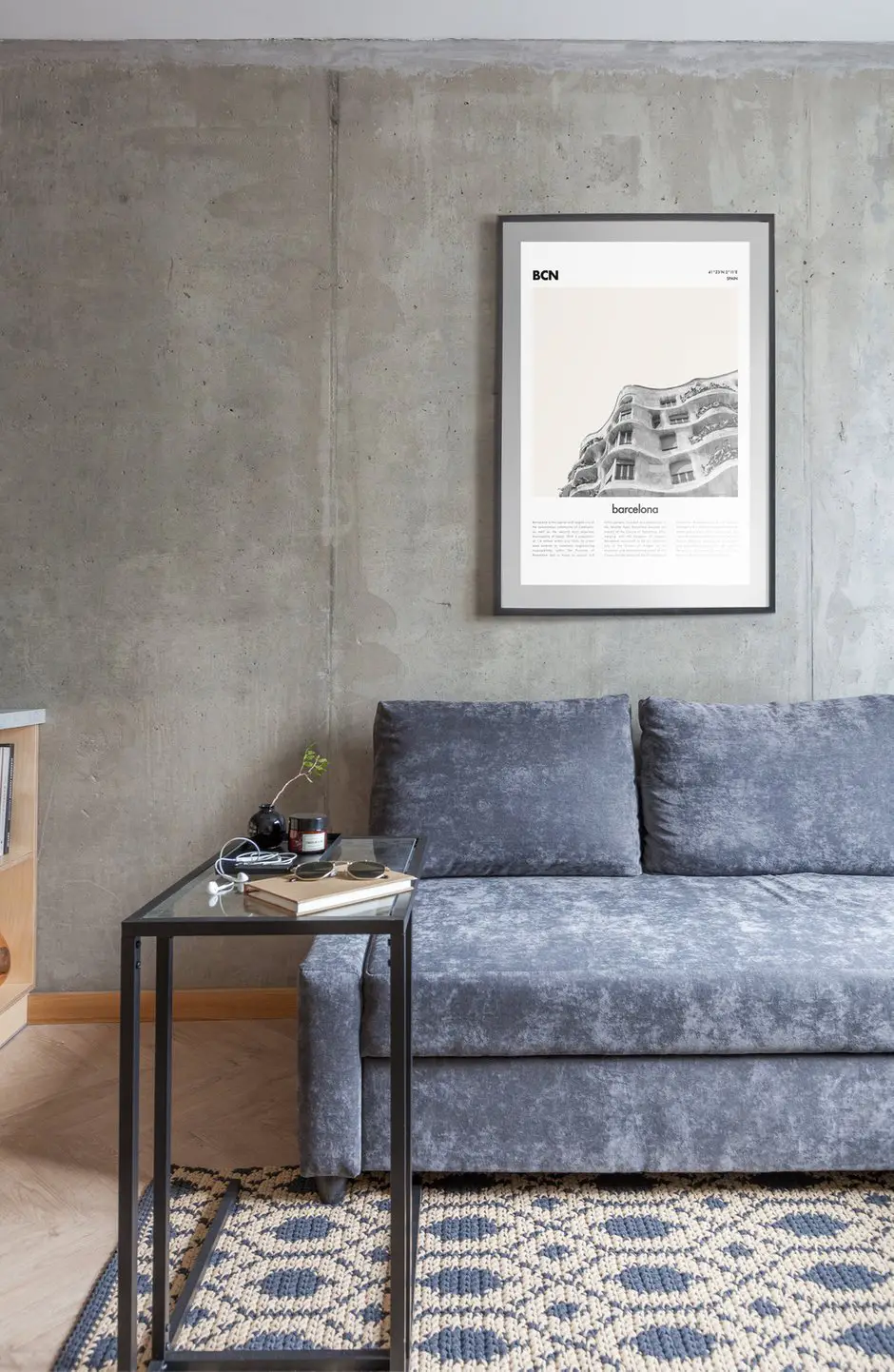 混凝土与胶合板的艺术碰撞 | 45 平米小公寓的极简设计-8