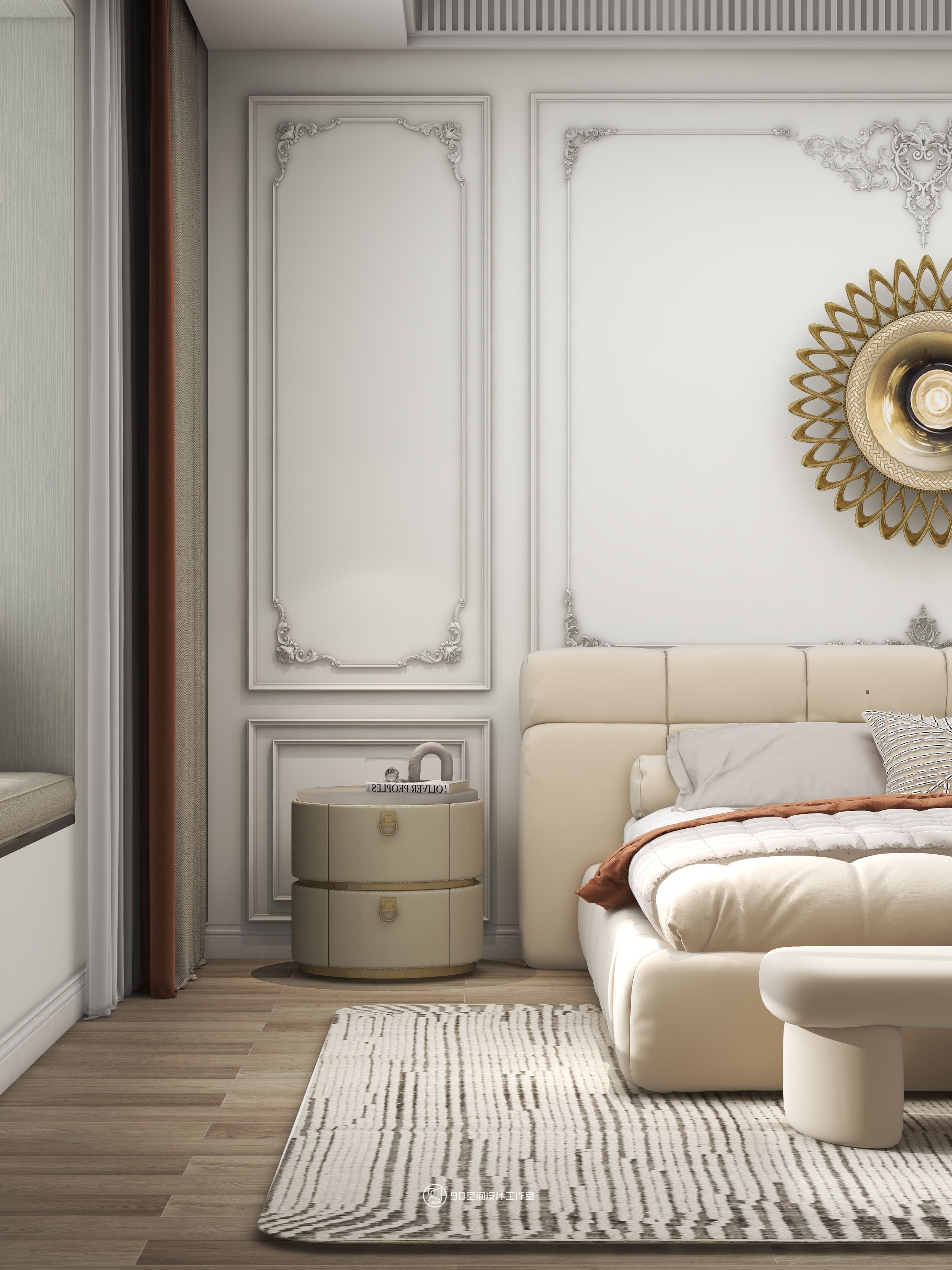 125㎡法式风,寻找家中氛围感丨90空间设计-28