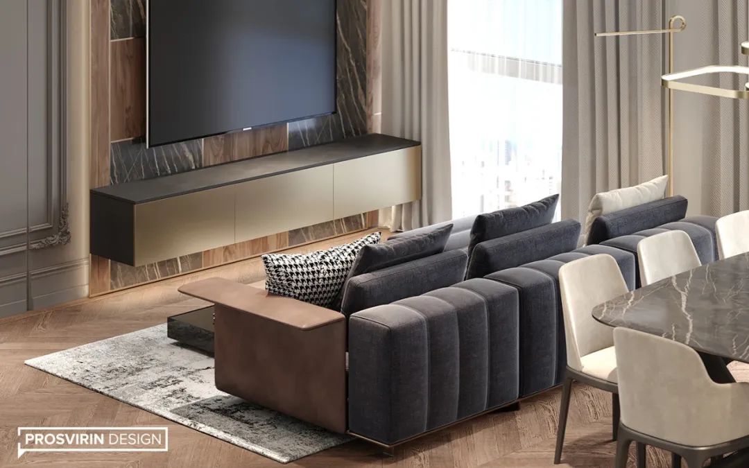 现代轻奢住宅丨Prosvirin Design-12