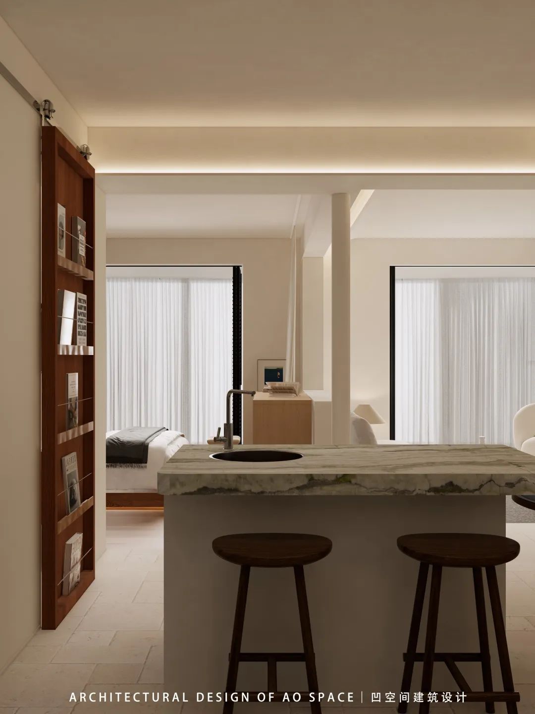 AO DESIGN 概念|把 106㎡住成 180㎡,一人居全屋皆开放丨中国南京丨凹设计事务所-18