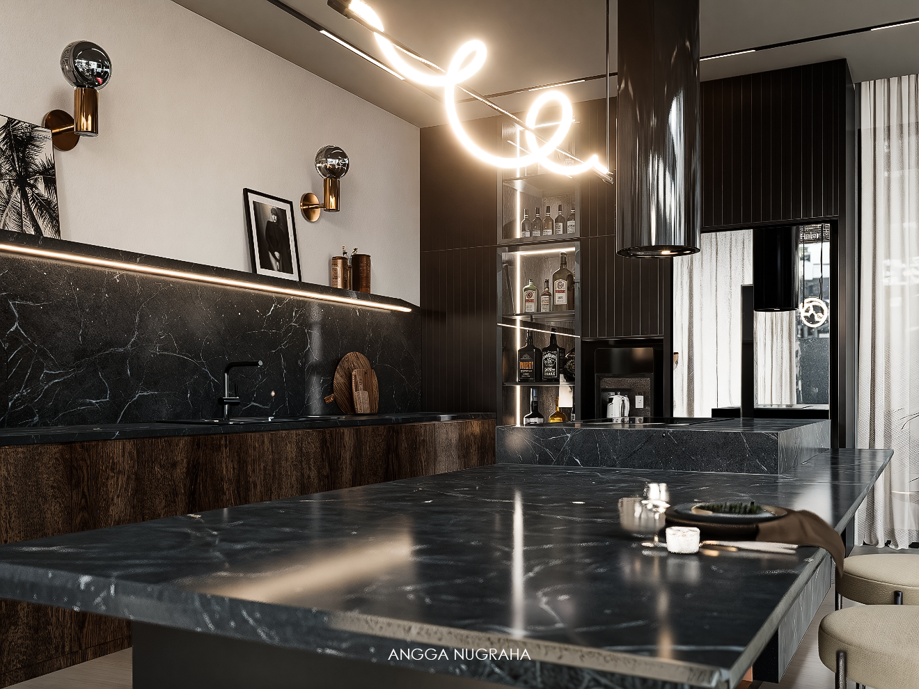 现代客厅别墅设计-8