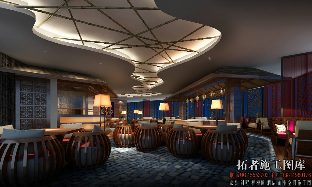 福州铭濠酒店异域风情会所空间设计-8