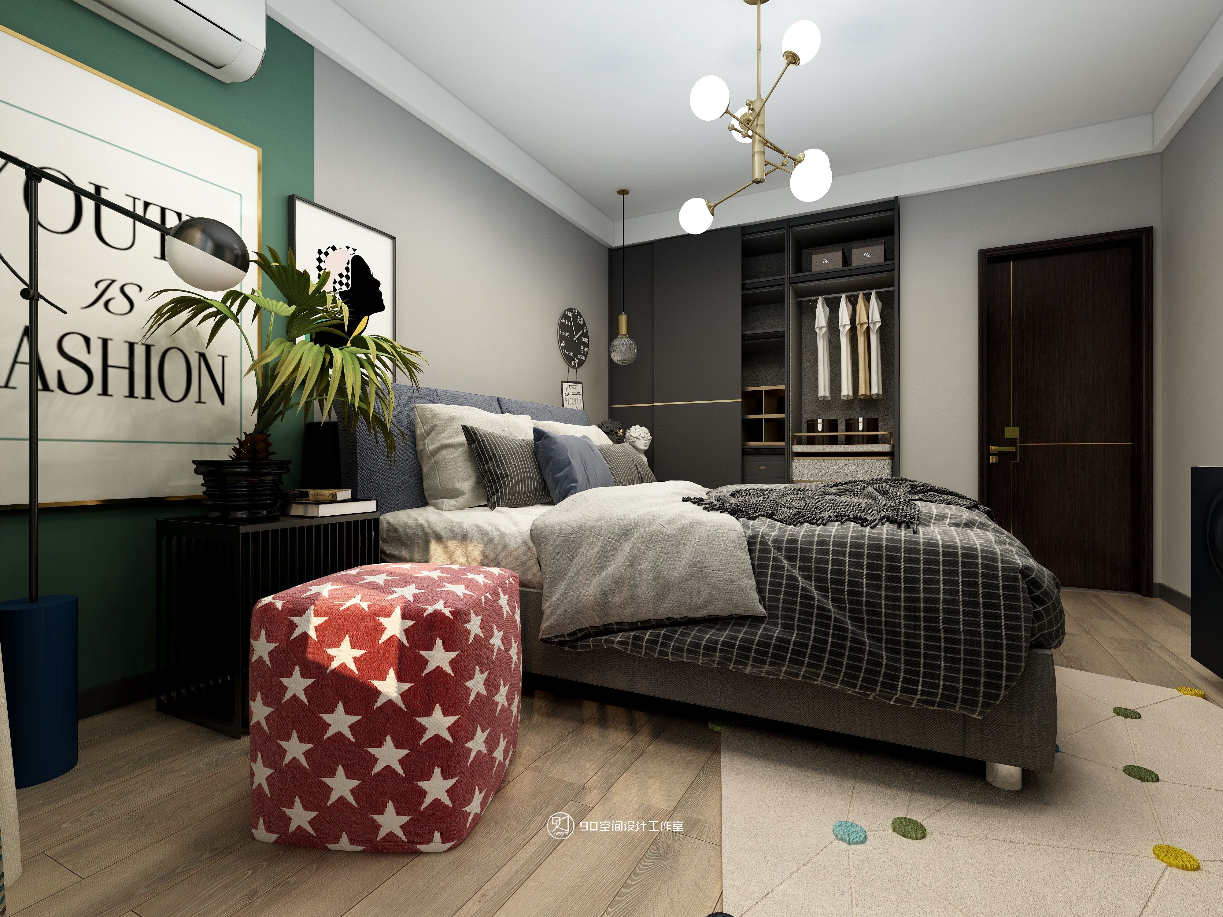 修炼爱情 · 轻奢 90 平方 2 房 2 厅 1 卫设计-60