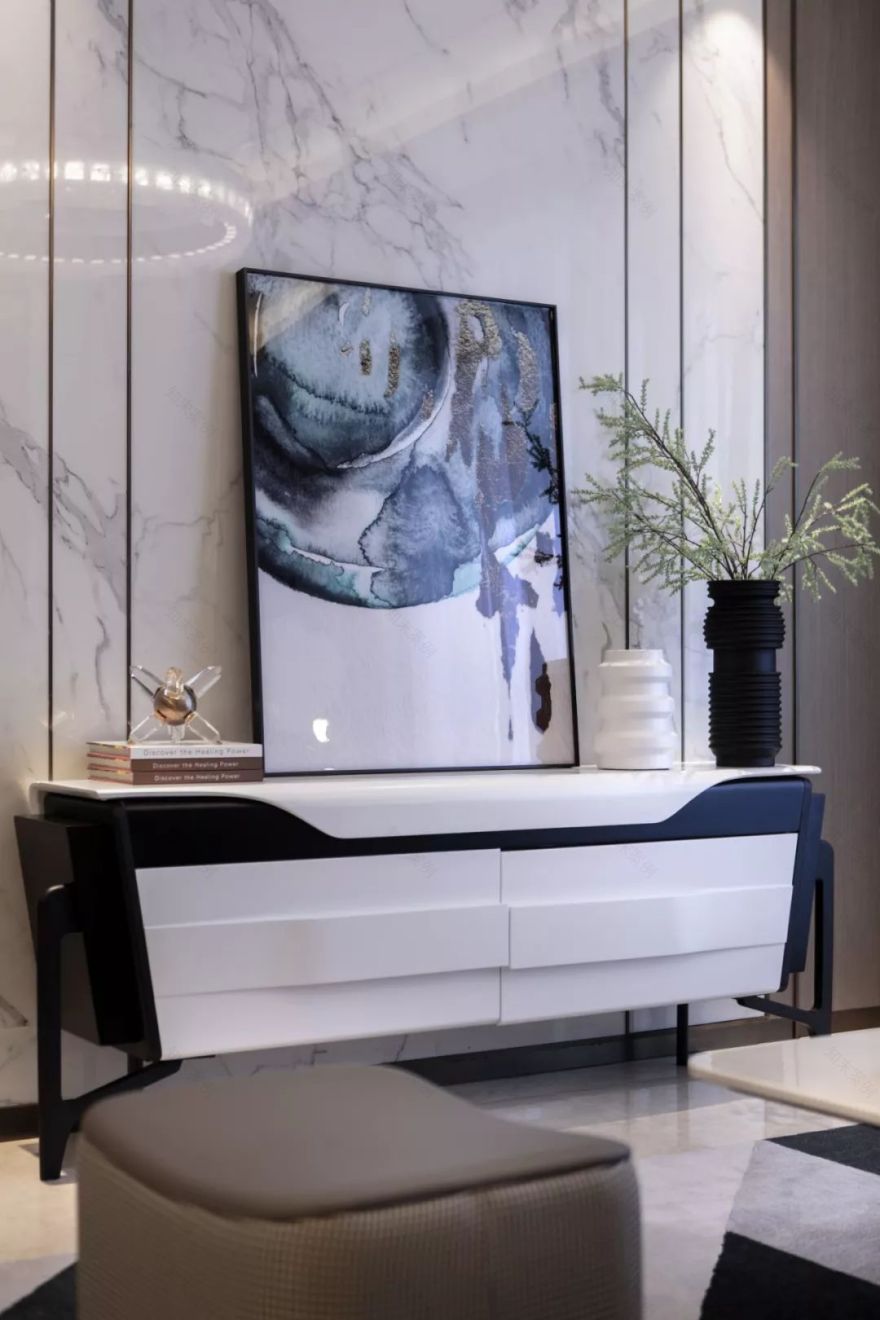 岛城绿如蓝——派尚设计青岛卓越·维港样板房-46