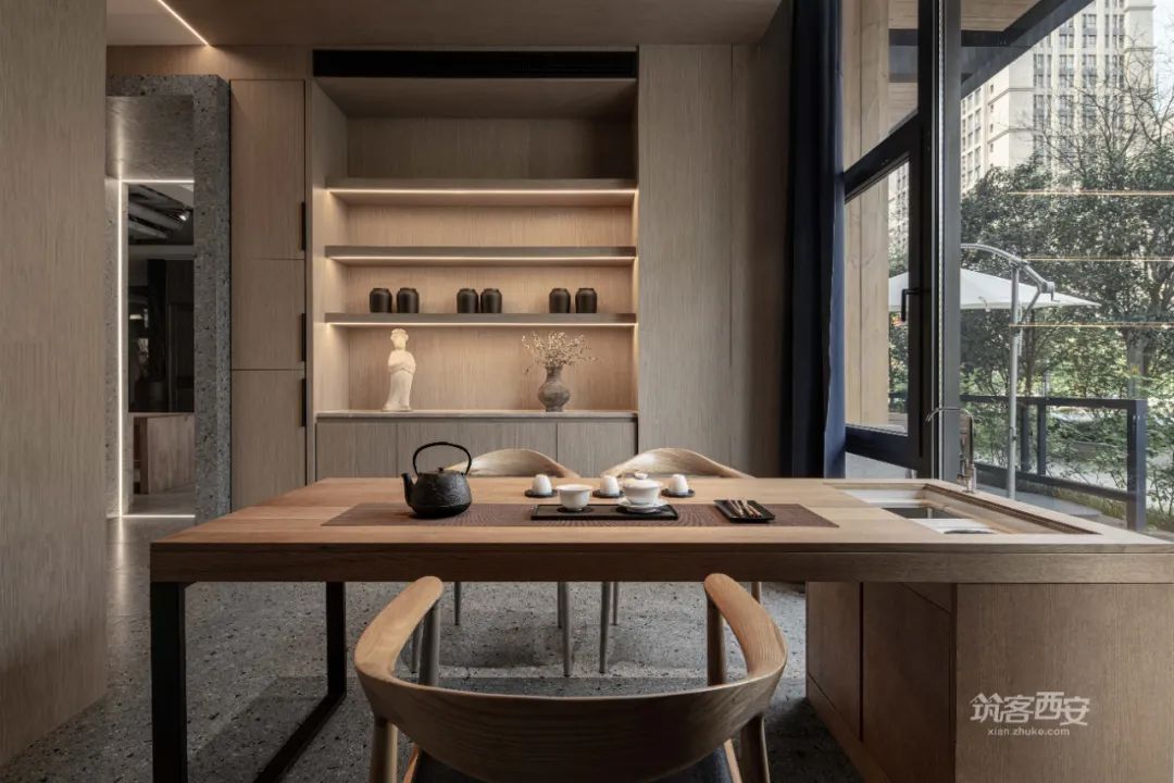 观想设计·蔡飞 | 西安茶空间 | 新旧融合,静谧清雅的茶文化体验-54