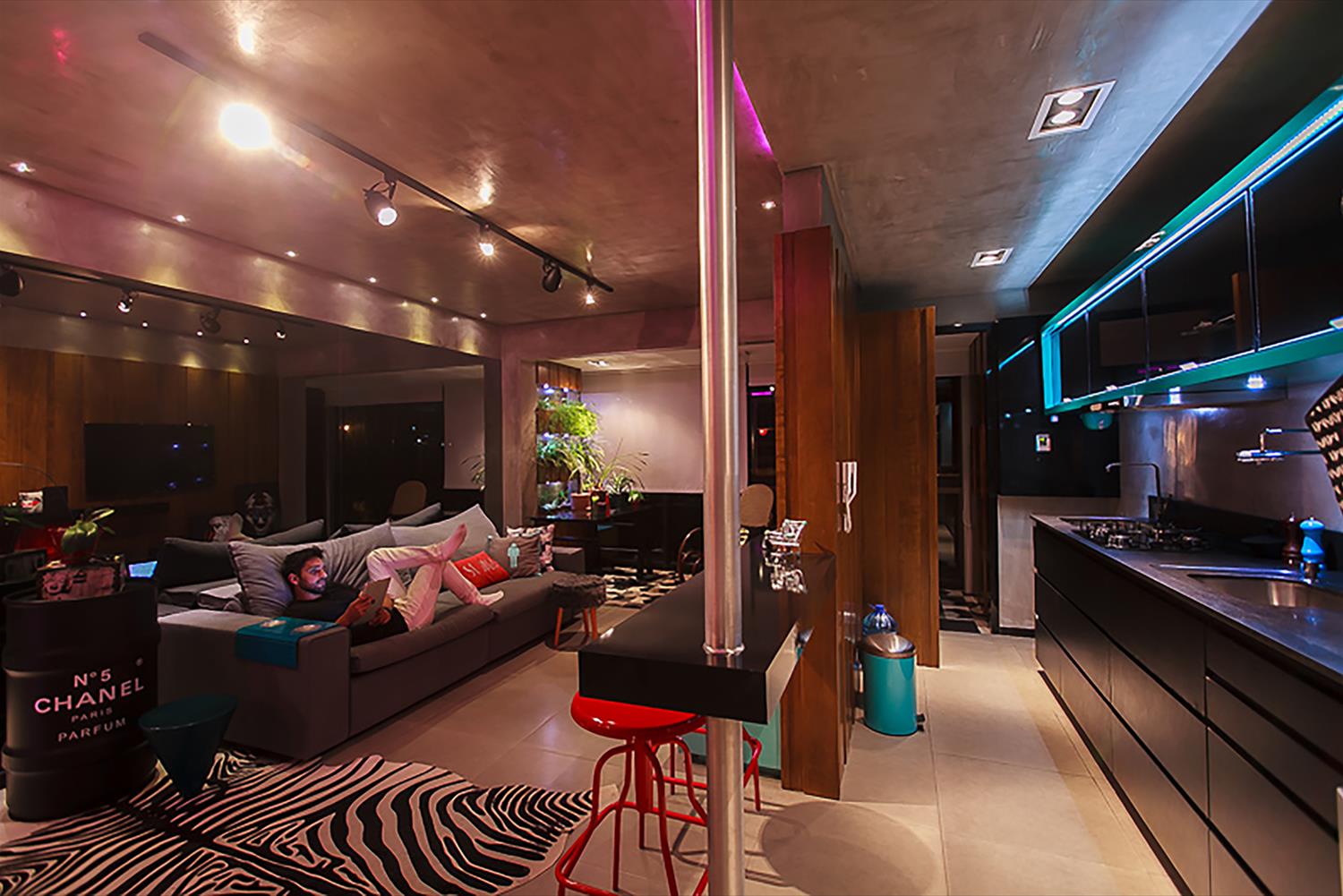 巴西建筑师公寓 | 工业风与自然元素的完美融合-7