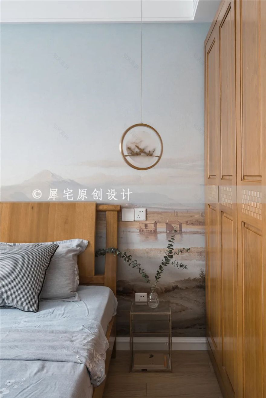 蓝白色调打造温馨美式风,70 平小宅变身多功能空间-53