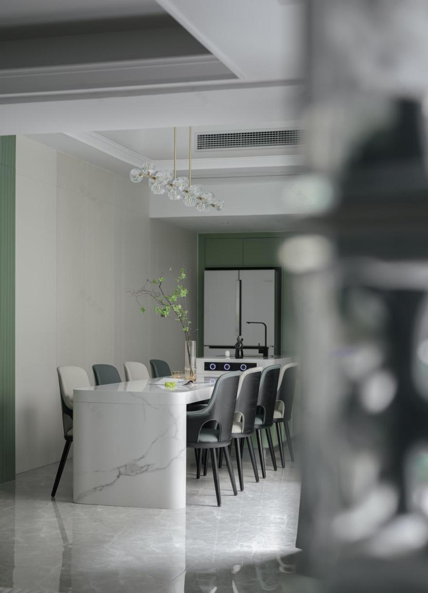 薄荷绿诗意住宅-11