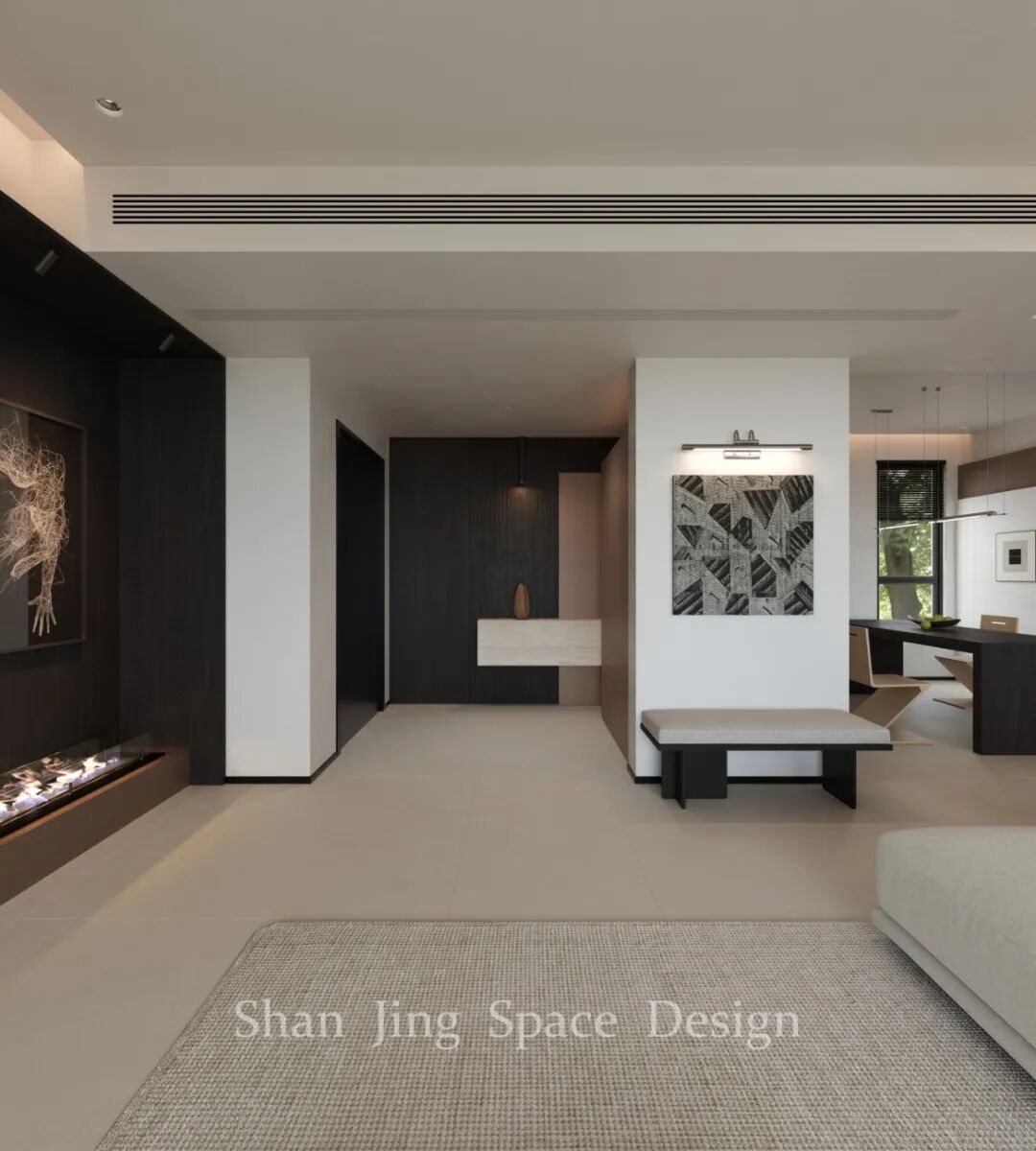 山境空间新案 |意式极简：一个关于光、空间与质感的家-14