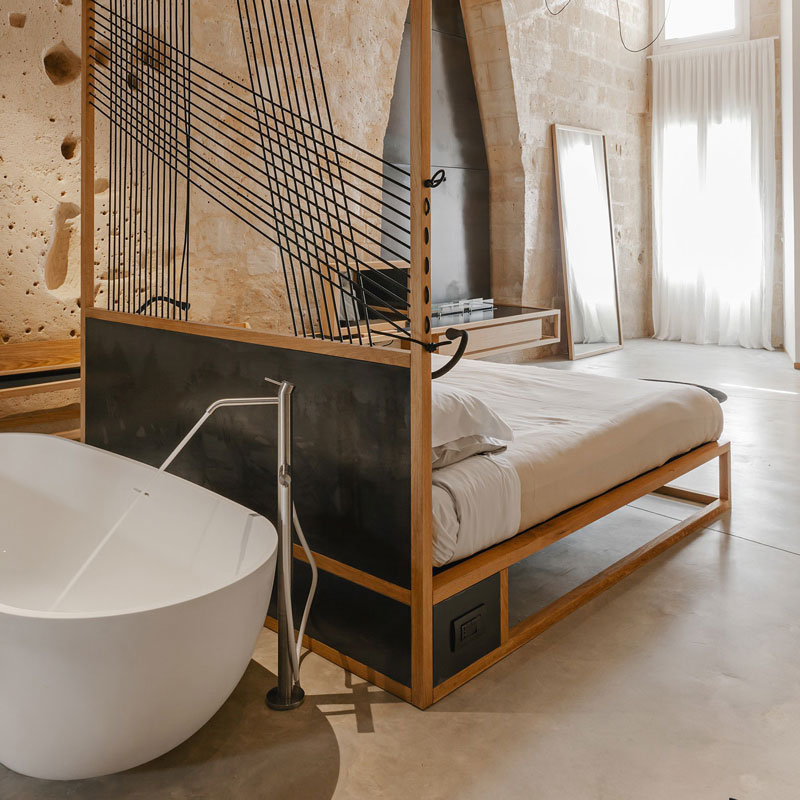 火山岩墙壁和古董花瓶：意大利的艾马斯特里迷你酒店-20