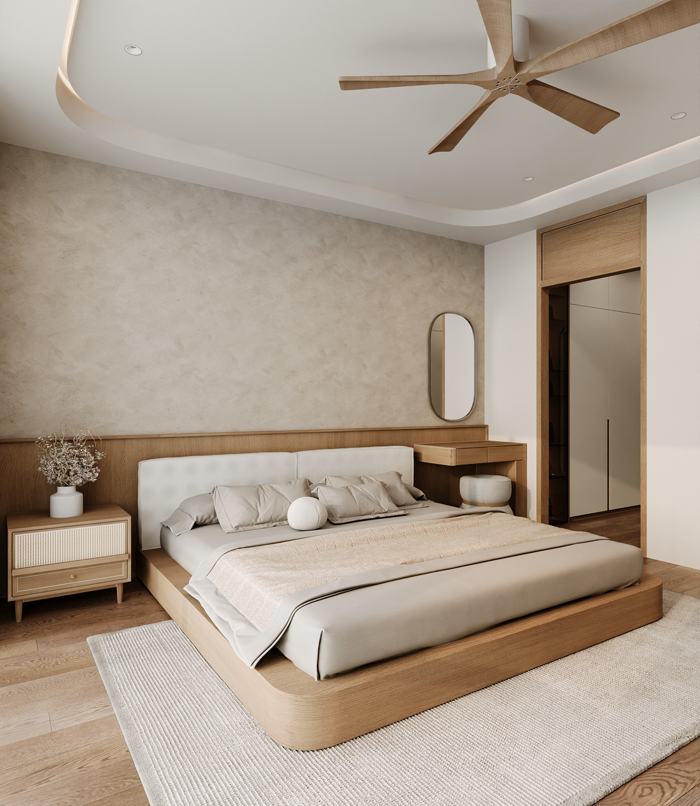 Balanced Serenity - Wood & Charcoal Contrast-9