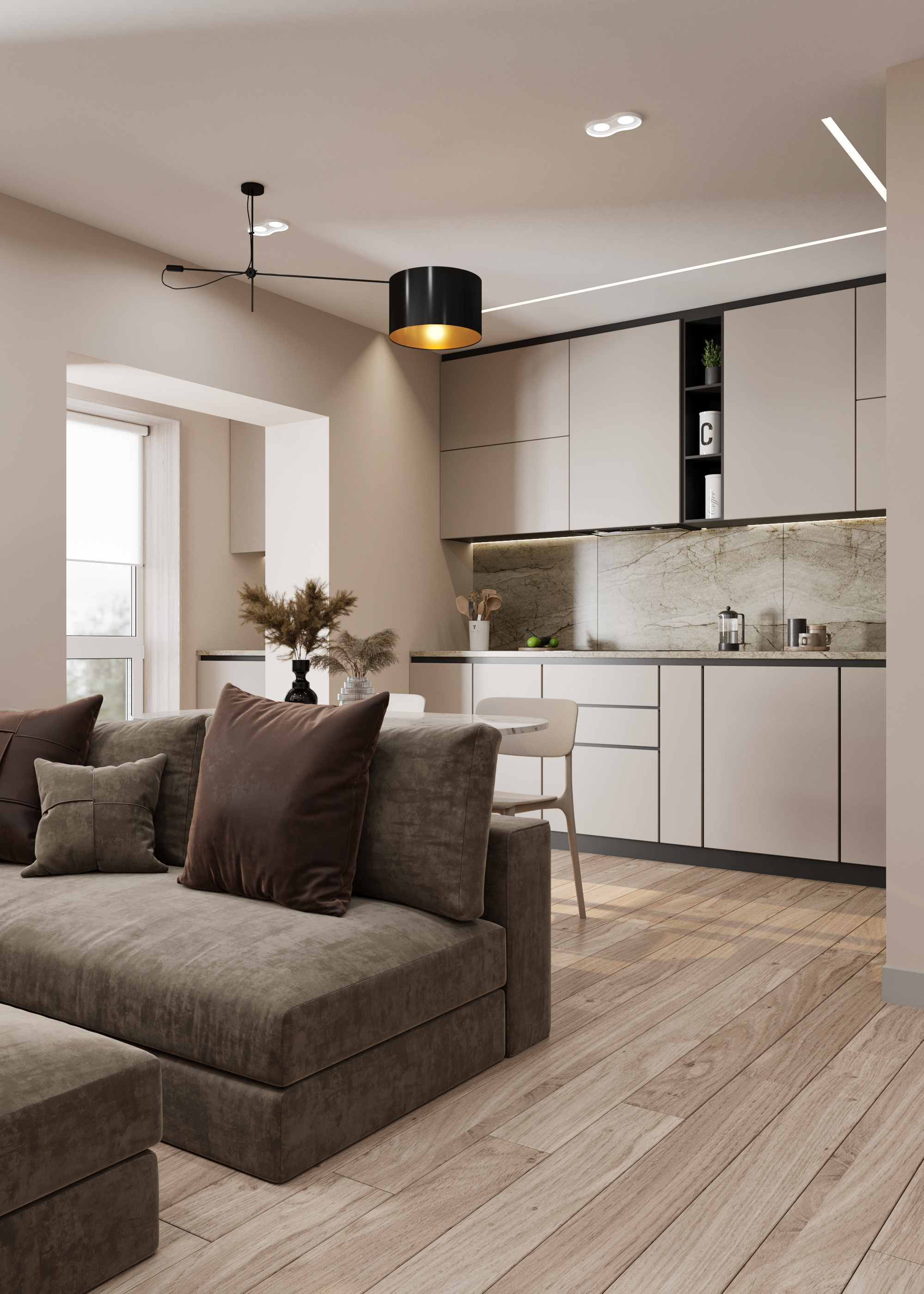 APARTMENT "CHAIKA LUX": 54 sq.m-1