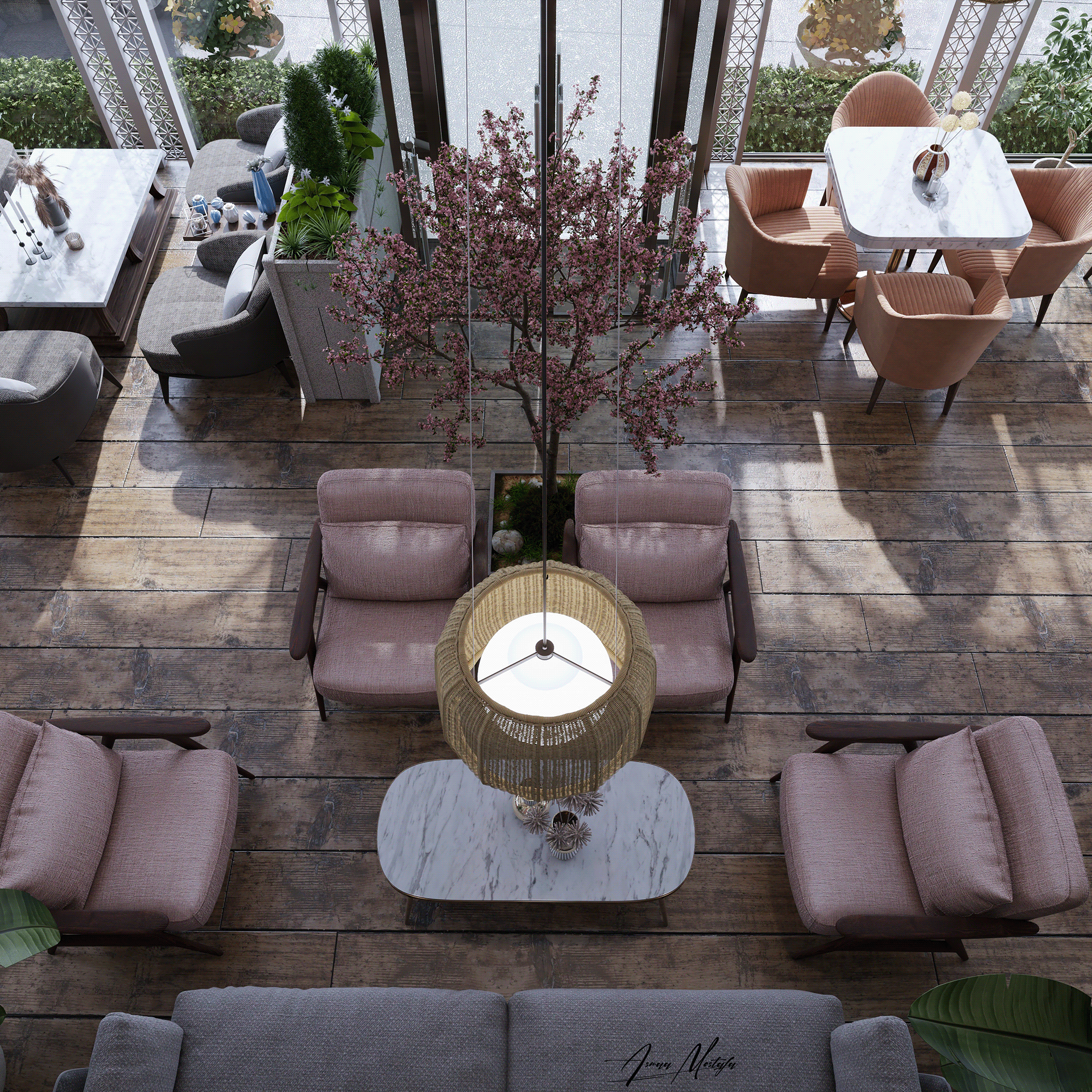 Barraha 酒店露台设计丨卡塔尔多哈丨室内设计师 Asmaa Mostafa-19