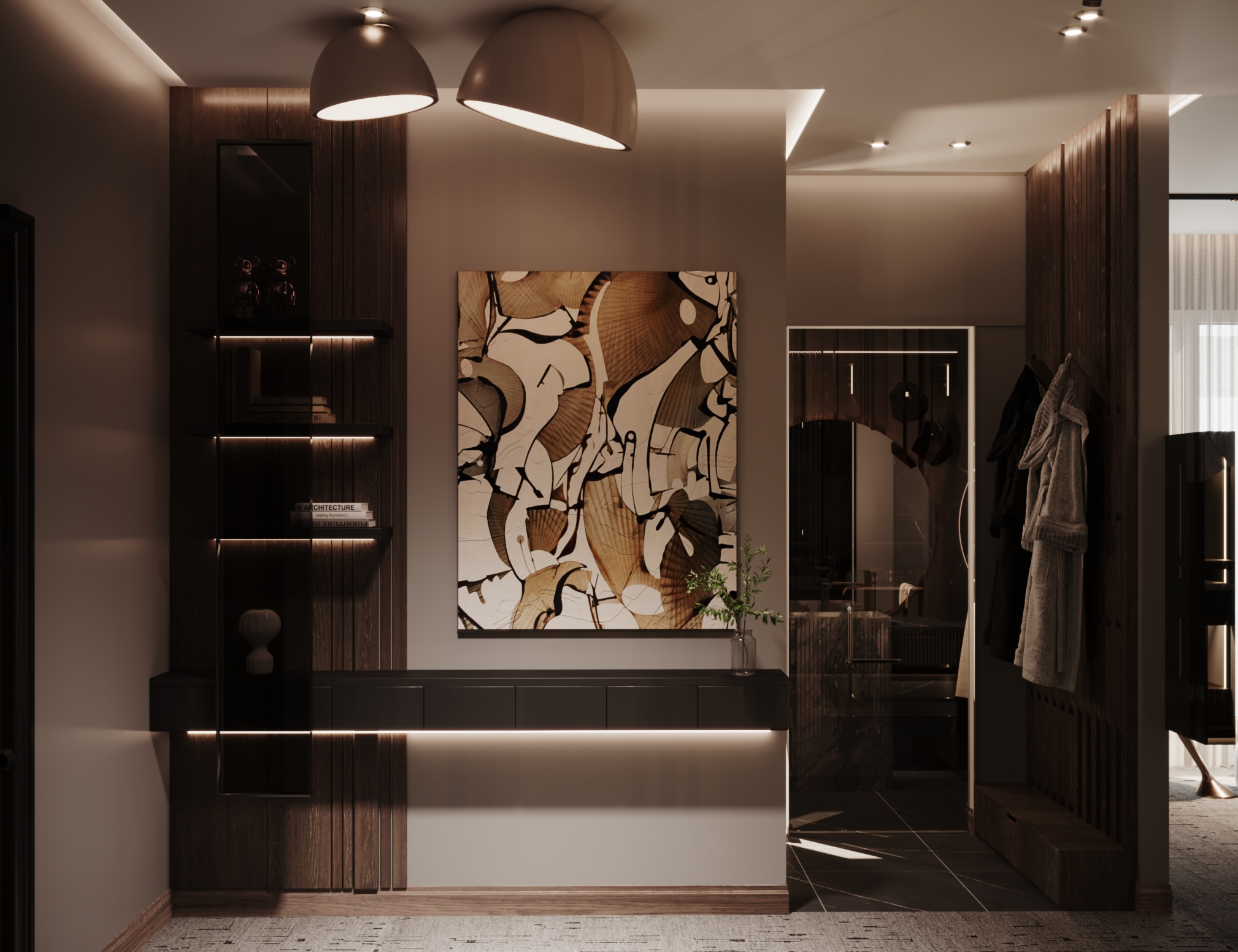 深色静谧空间  营造家的温馨感！-17