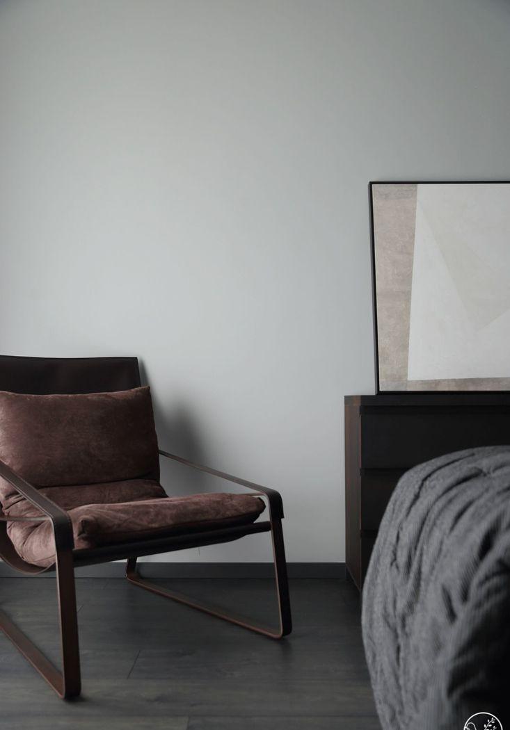 清羽设计丨平层丨黑白冷调如何打造温馨小家-27