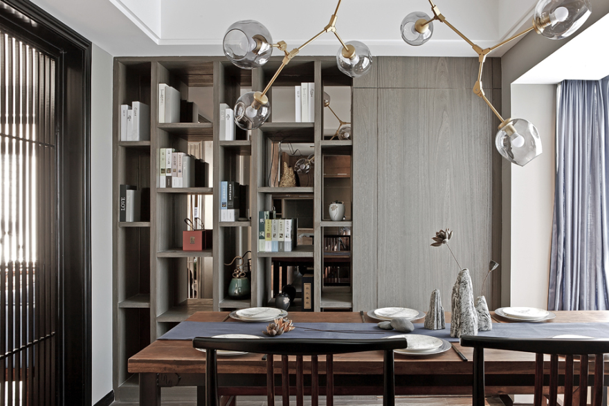 杭州天鸿香榭里 135㎡新中式禅意设计,自然与空间的完美交融-47