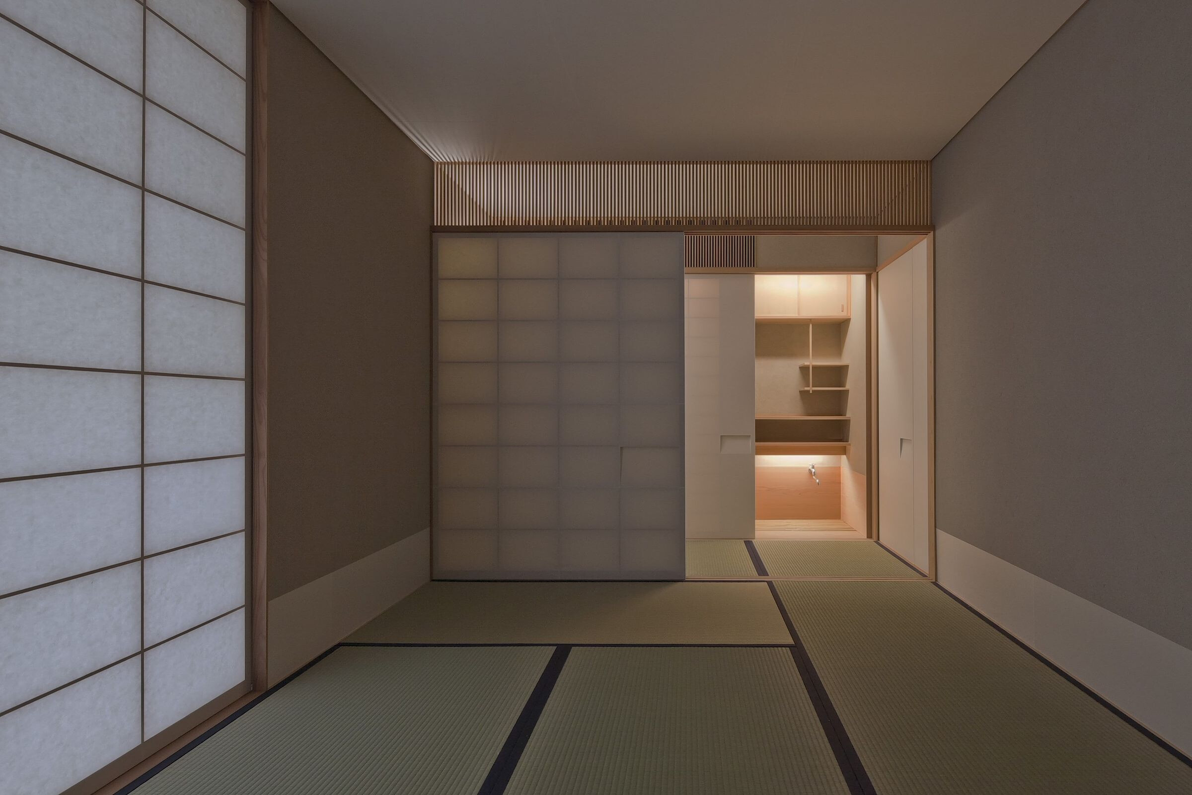 东京私密寓所的庭院光影之美-36