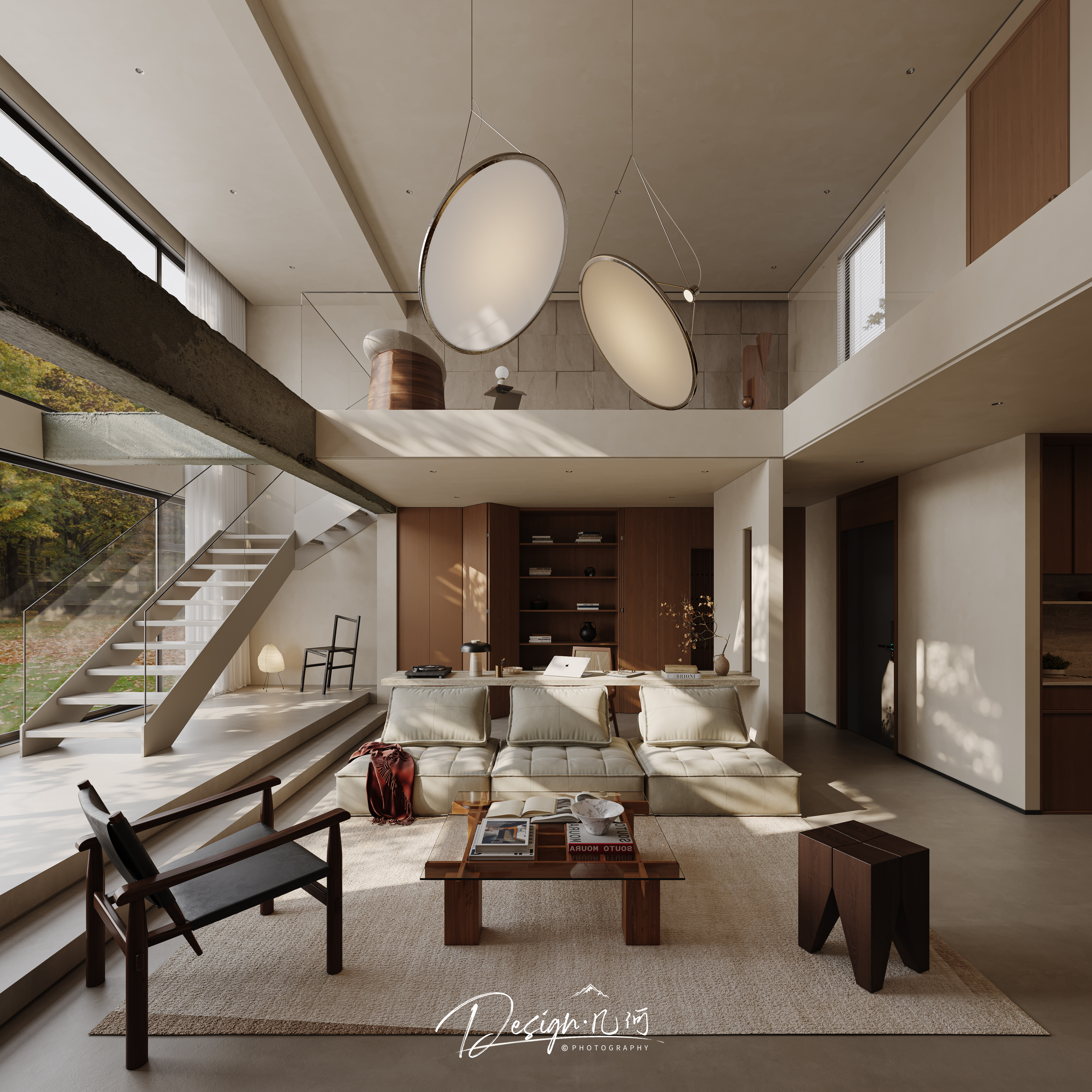 几何空间视觉表现 | 天玺湾中古风客餐厅（黄昏/夜景）-0