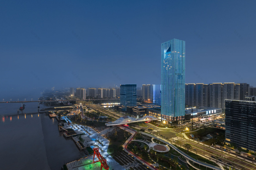 华鸿天悦外滩丨中国台州丨景观设计为上海魏玛设计,建筑设计为上海帝奥等-107