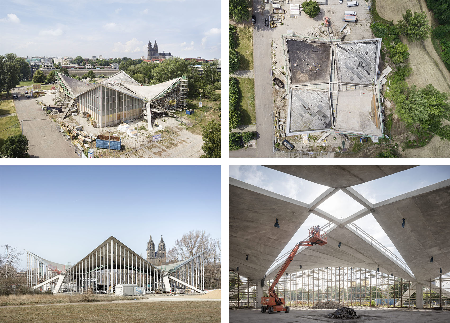 马格德堡双曲面壳体屋顶建筑丨德国马格德堡丨gmp-24