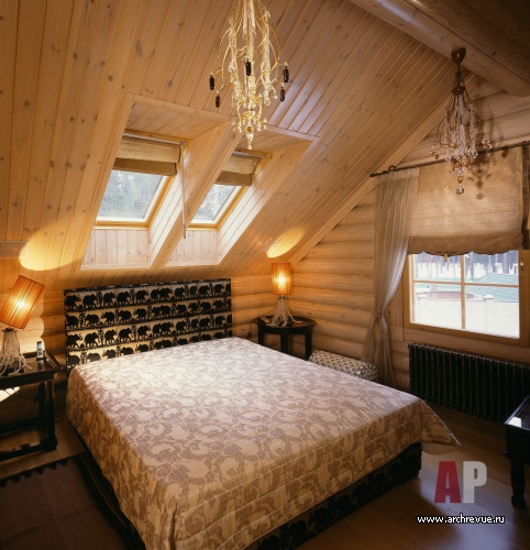 带阁楼和泳池的木结构住宅室内设计丨设计师 Ольга Фрадкина-31