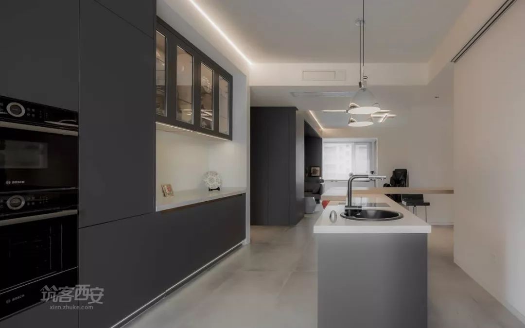 180㎡现代三室改一室,开放空间诠释自由生活-39