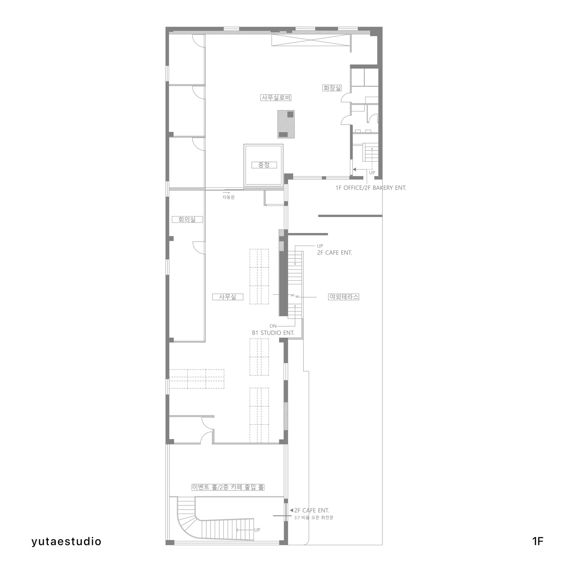 旧办公室和咖啡馆丨韩国首尔丨yutaestudio-28