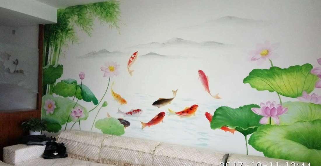 
湖南株洲室内背景墙墙绘 -5