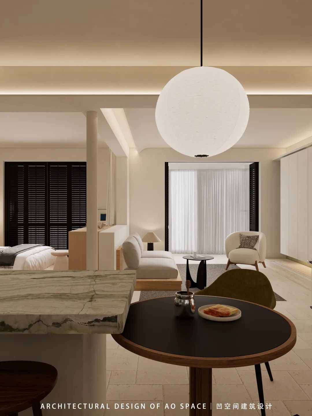 AO DESIGN 概念|把 106㎡住成 180㎡,一人居全屋皆开放丨中国南京丨凹设计事务所-17