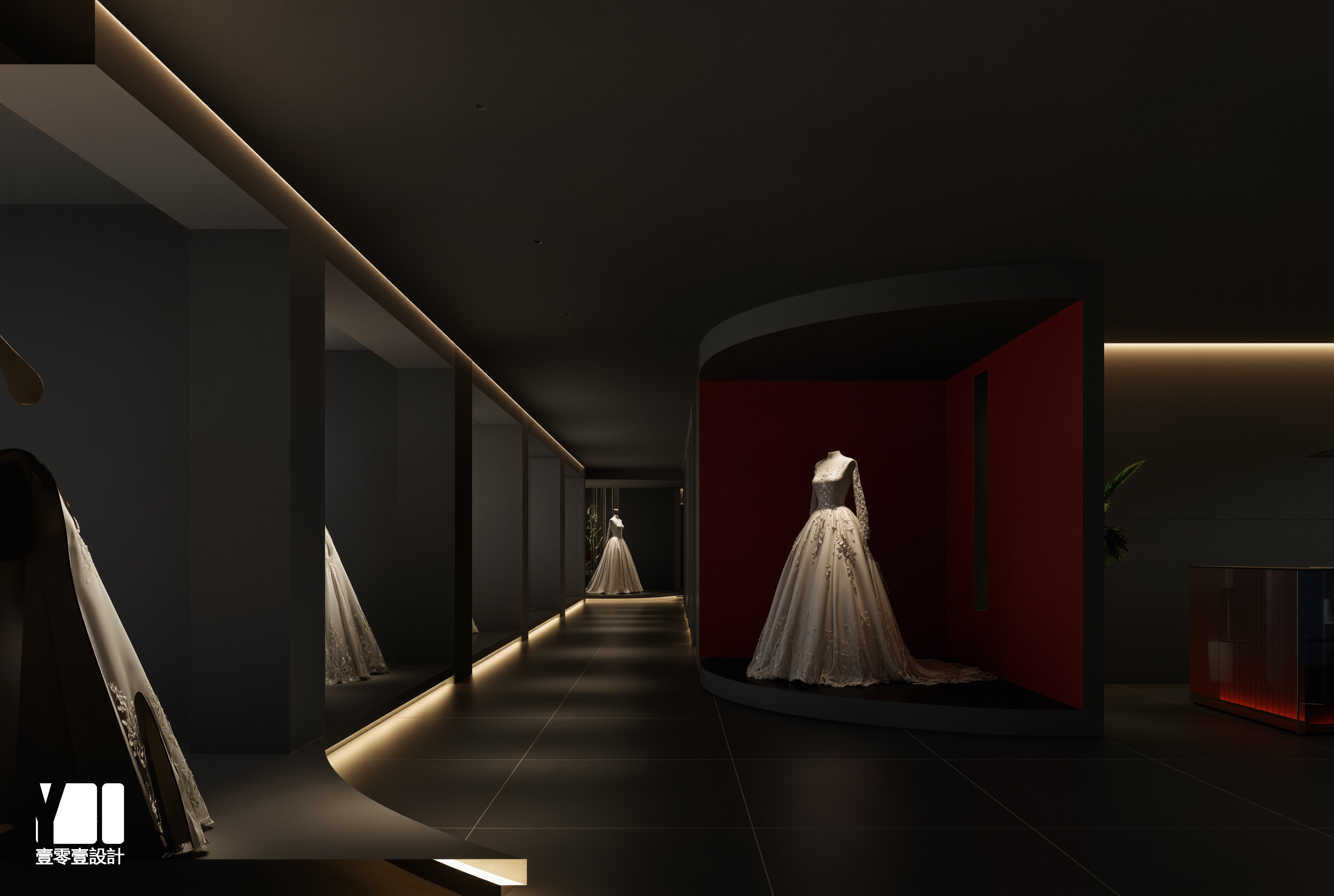「灰与红 打造高级感爆棚的婚纱视觉盛宴-1