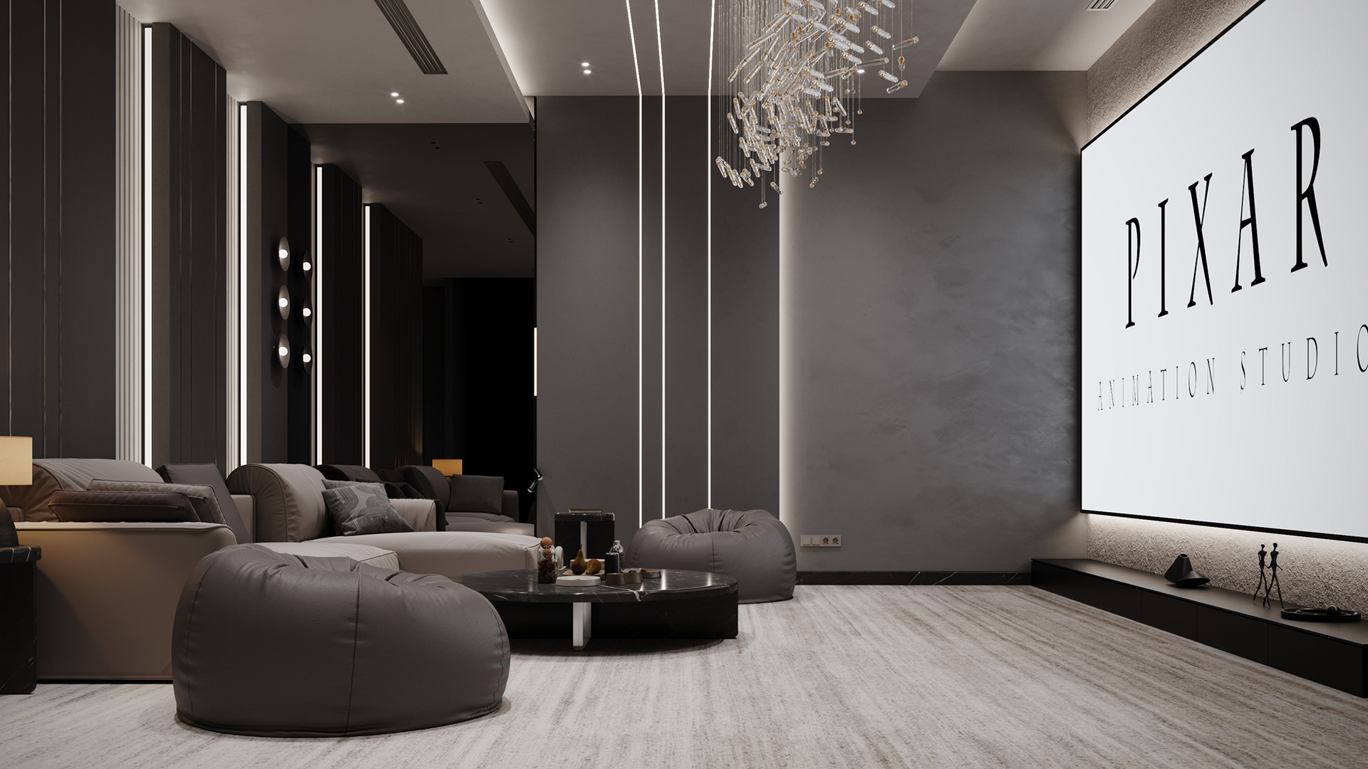 家庭影院设计丨阿联酋迪拜丨Mo Ashraf-8