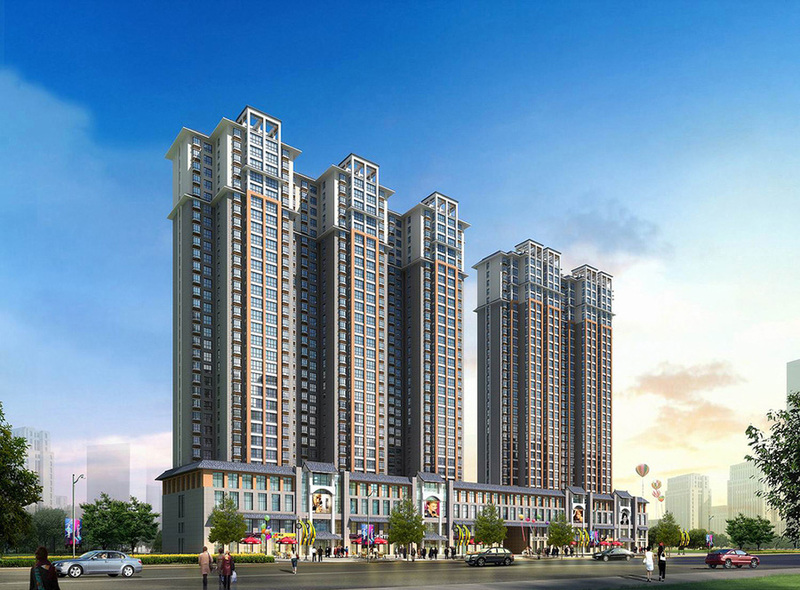 繁华都市中的宜居绿洲·商住楼建筑外观设计案例-24