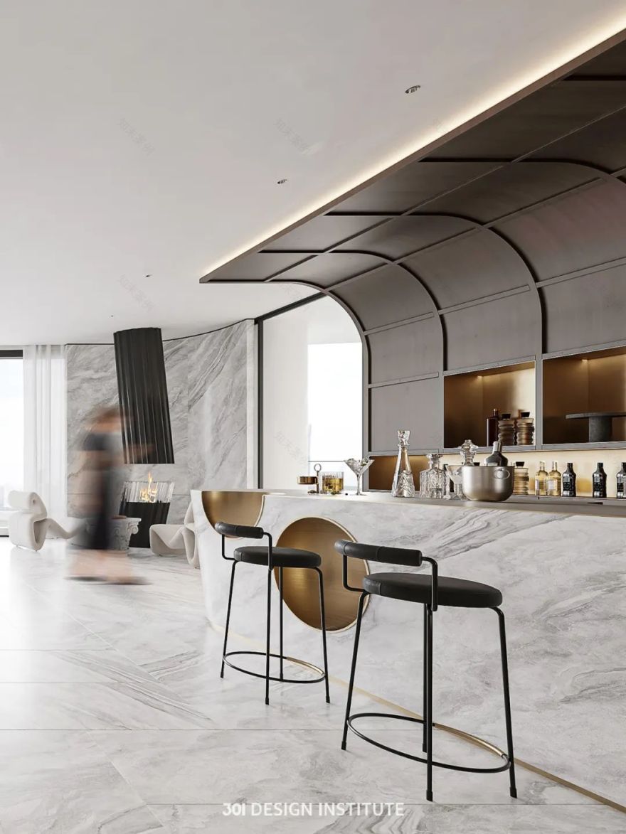 现代法式大平层丨中国广州丨301 设计研究所-27