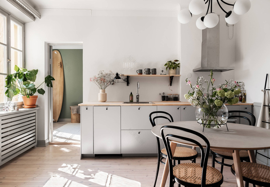 瑞典温馨乡村风格的一楼公寓-1