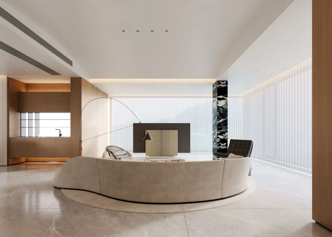 268㎡现代简约丨湖山一品丨中国湖南丨纵向·空间设计-9