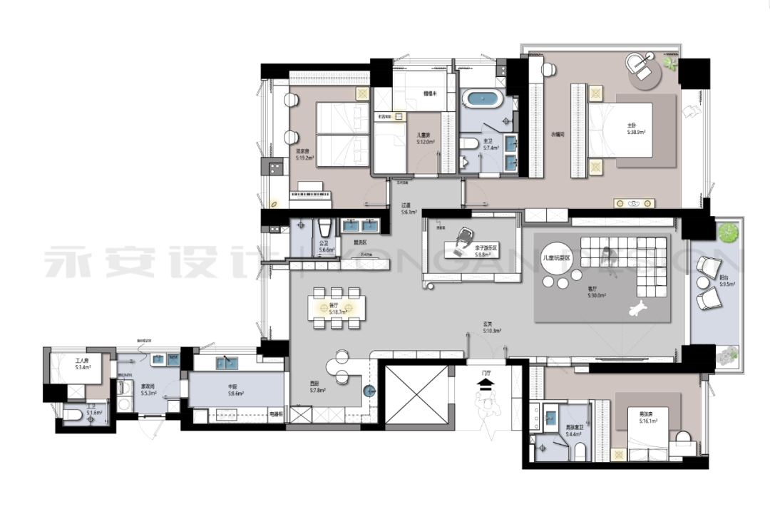 永安新作丨天健天骄北庐266㎡【似水写意，流年絮语】-31