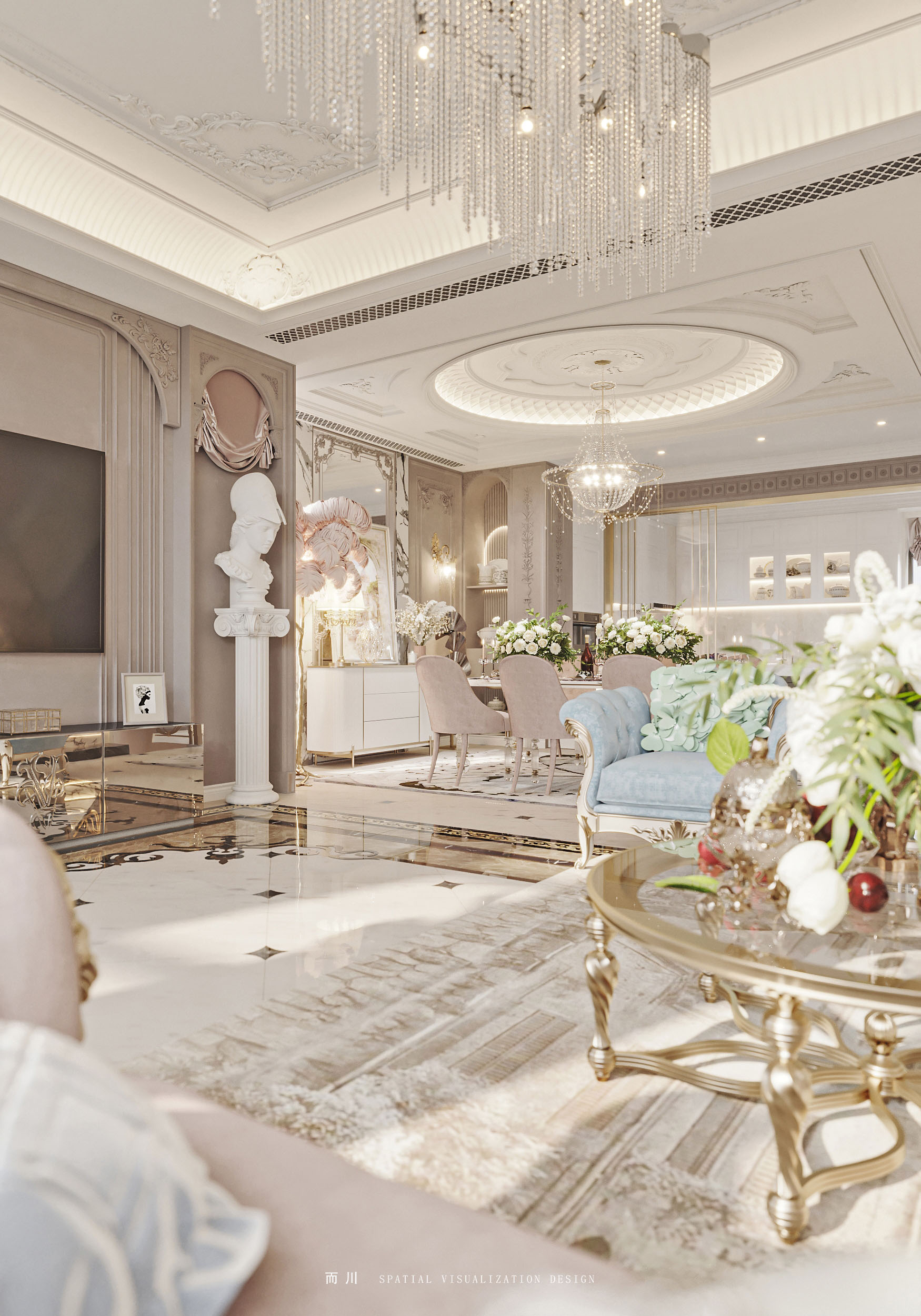 奶油法式丨魔方空间设计-13