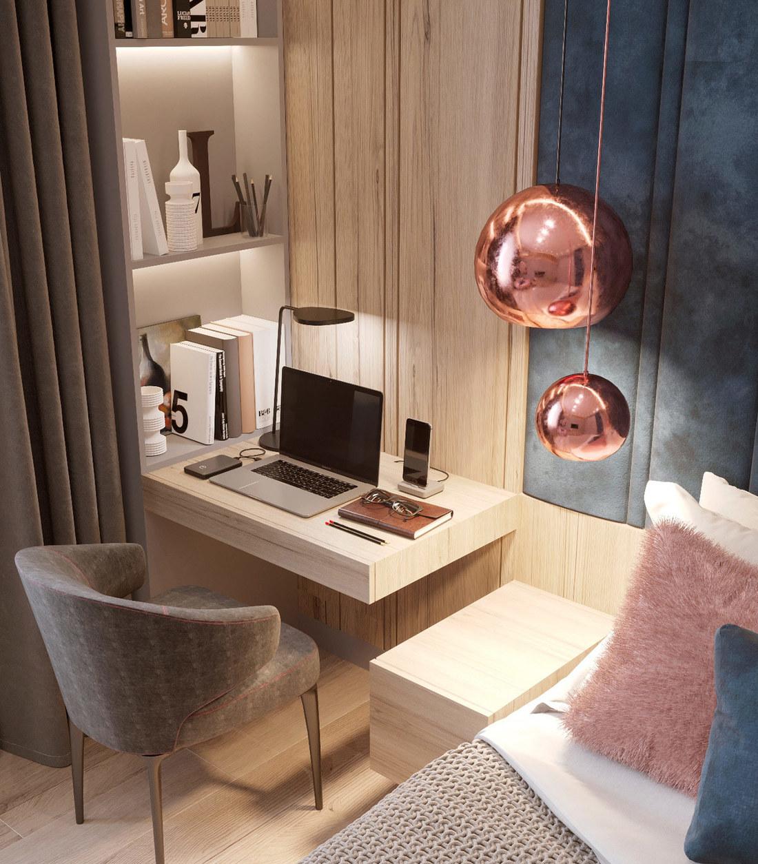 蓝色与金属元素打造的现代家居设计-2